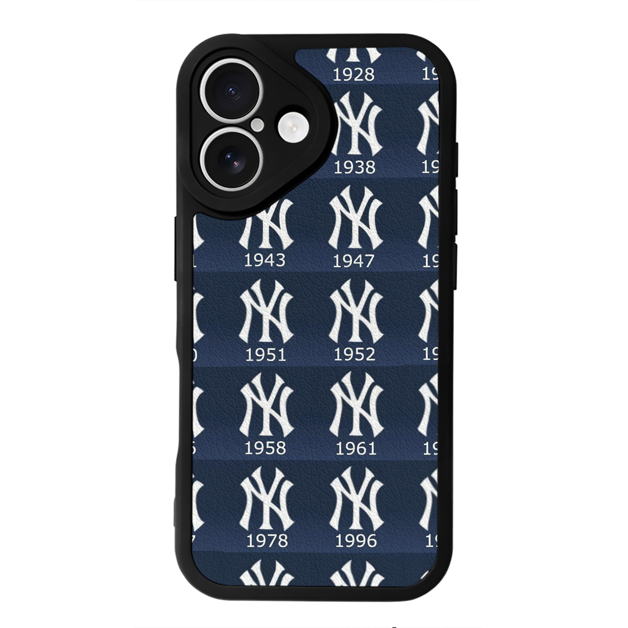 New York Yankees 229 IPhone 16 Silicone Leather Case – UV Print, Lambskin Texture – Perfect Fit, Wireless Charging Compatible, Scratch Resistant, Precise Cutouts – Stylish Protection For IPhone 16